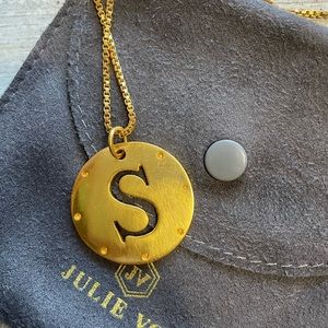 BRAND NEW Julie Vos “S” monogram pendent